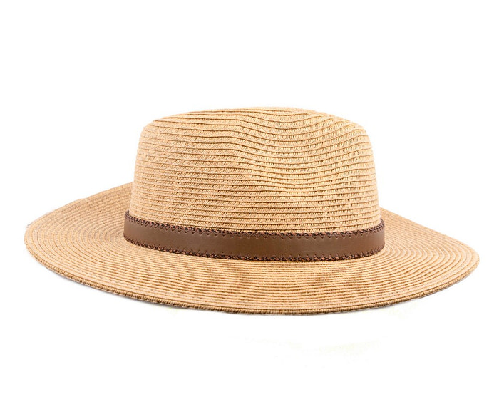 Natural braided safari fedora hat - Hats From OZ