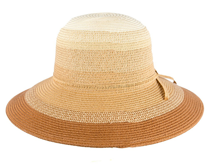 Multi-tone tan braided bucket hat - Hats From OZ