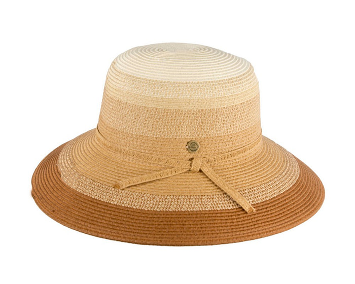 Multi-tone tan braided bucket hat - Hats From OZ