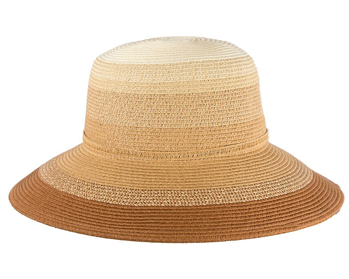 Multi-tone tan braided bucket hat - Hats From OZ