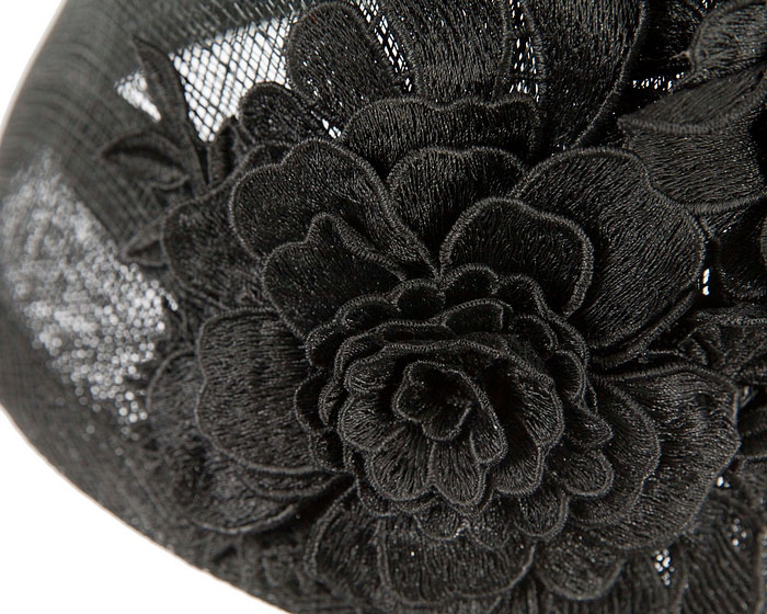 Exclusive black sinamay bucket hat by Cupids Millinery - Hats From OZ