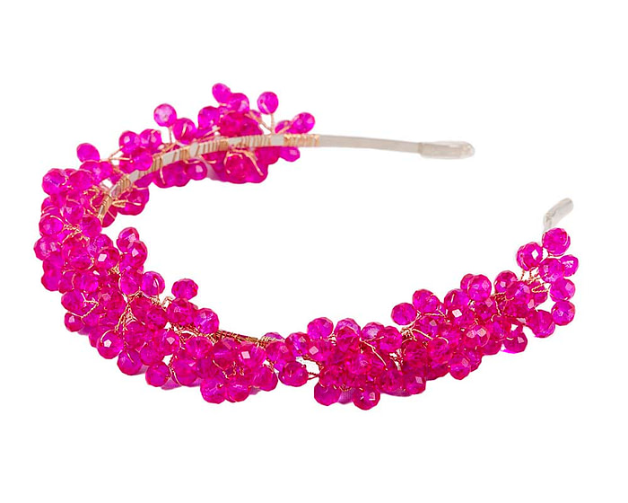 Shiny fuchsia headband by Max Alexander - Hats From OZ