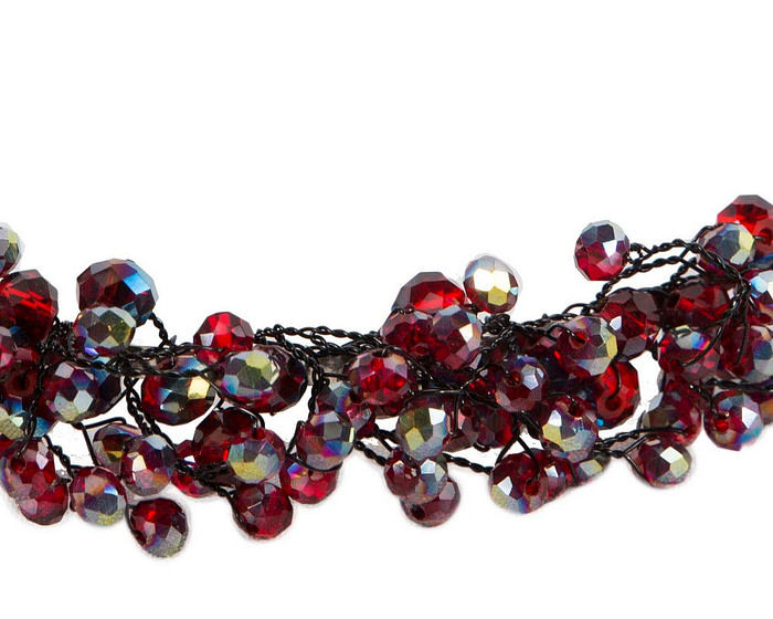 Shiny burgundy headband by Max Alexander - Hats From OZ