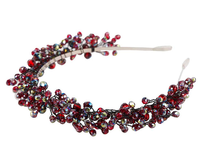 Shiny burgundy headband by Max Alexander - Hats From OZ