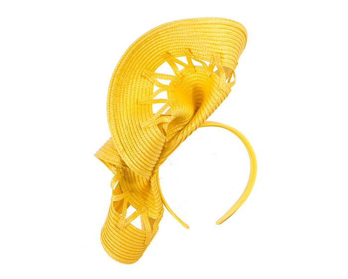 Limited Edition Yellow Fascinator by Cupids Millinery - Hats From OZ