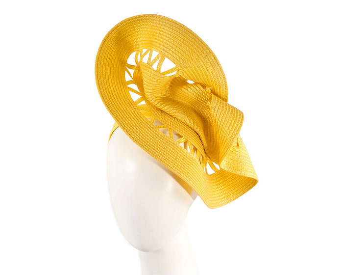 Limited Edition Yellow Fascinator by Cupids Millinery - Hats From OZ