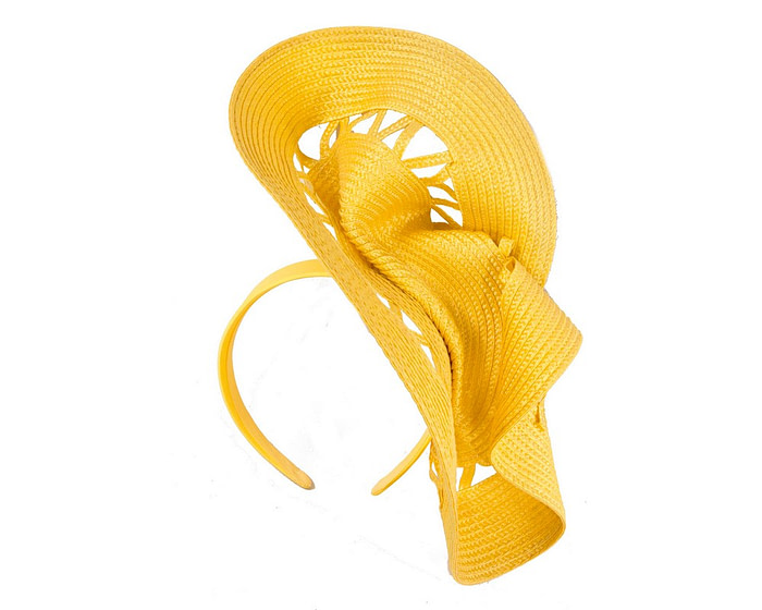 Limited Edition Yellow Fascinator by Cupids Millinery - Hats From OZ