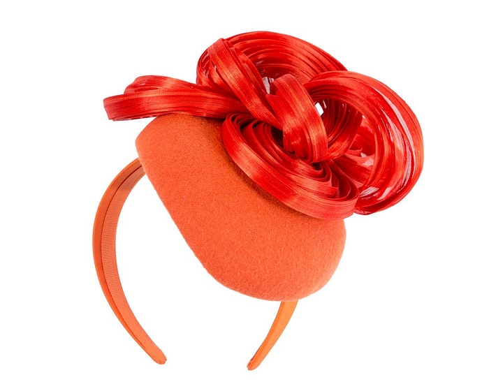 Exclusive orange winter fascinator by Fillies Collection - Image 2