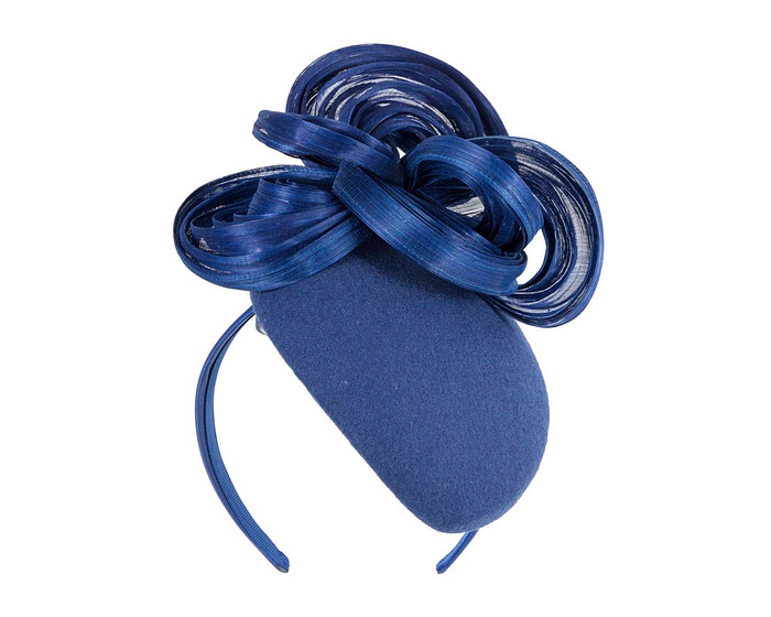 Exclusive royal blue winter fascinator by Fillies Collection - Image 2