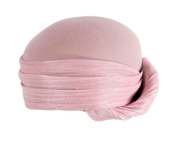 Elegant Dusty Pink Felt Hat by Fillies Collection - Image 6