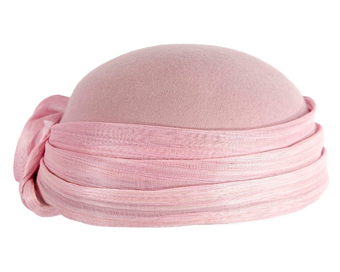 Elegant Dusty Pink Felt Hat by Fillies Collection - Image 3