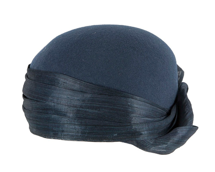 Elegant Navy Felt Hat by Fillies Collection - Image 6