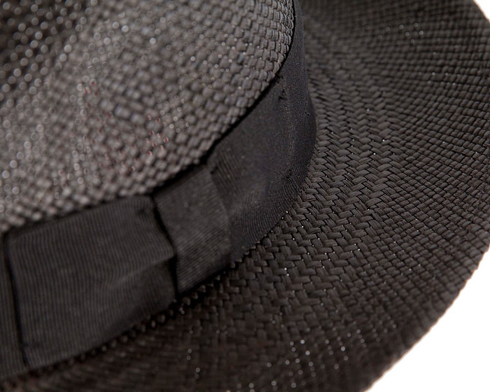 Black Ecuadorian Panama Small Snap Brim - Hats From OZ