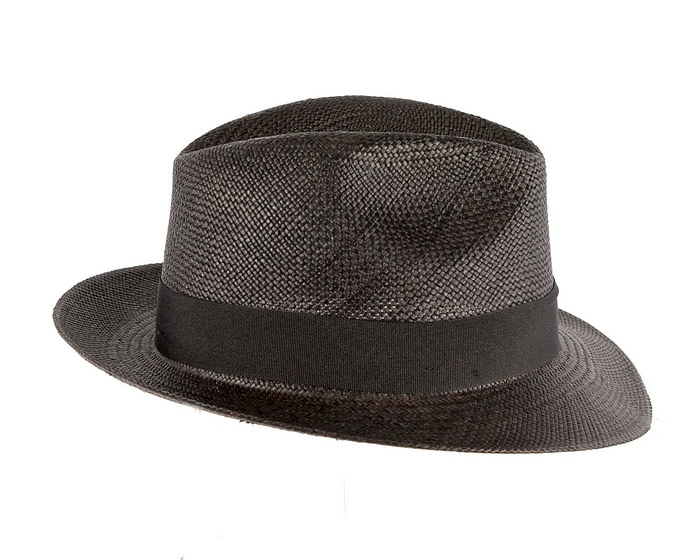 Black Ecuadorian Panama Small Snap Brim - Hats From OZ