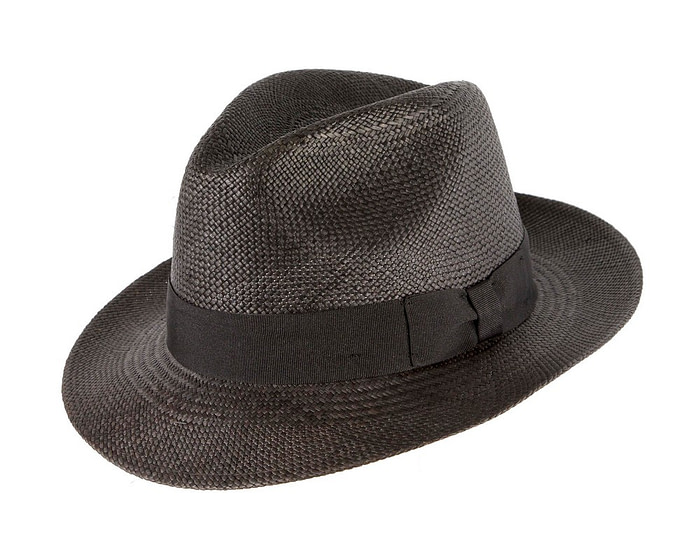 Black Ecuadorian Panama Small Snap Brim - Hats From OZ