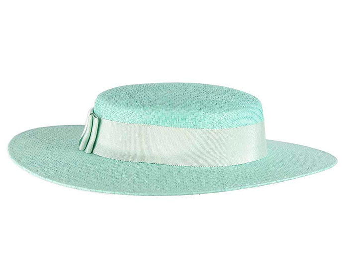 Aqua boater hat by Max Alexander - Hats From OZ