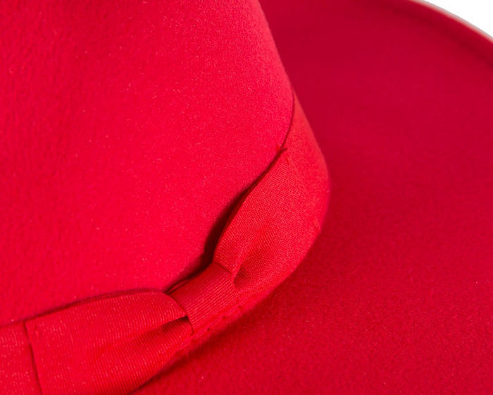 Red wide brim fedora hat - Hats From OZ