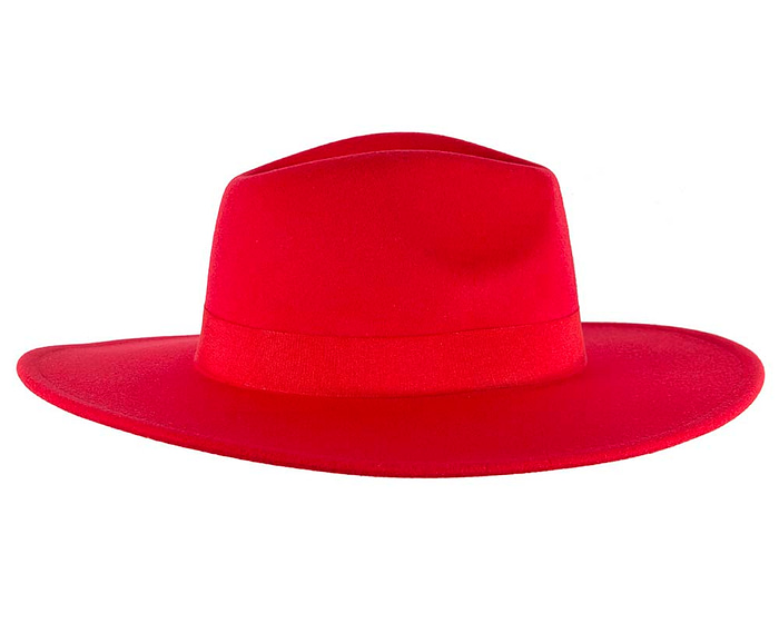 Red wide brim fedora hat - Hats From OZ