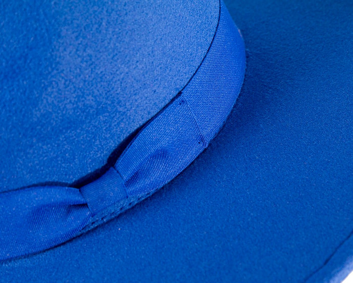 Royal Blue wide brim fedora hat - Hats From OZ