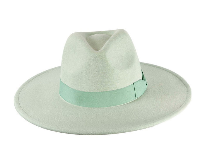 Sage Green wide brim fedora hat - Hats From OZ