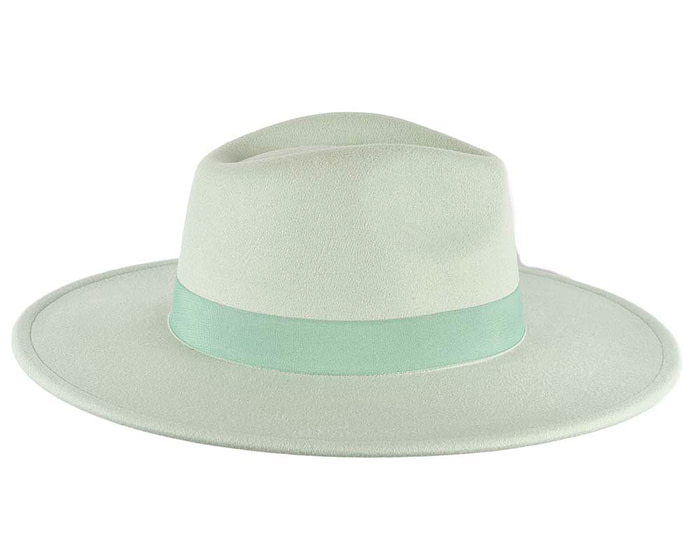 Sage Green wide brim fedora hat - Hats From OZ