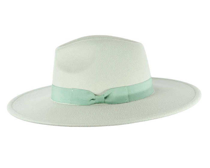 Sage Green wide brim fedora hat - Hats From OZ