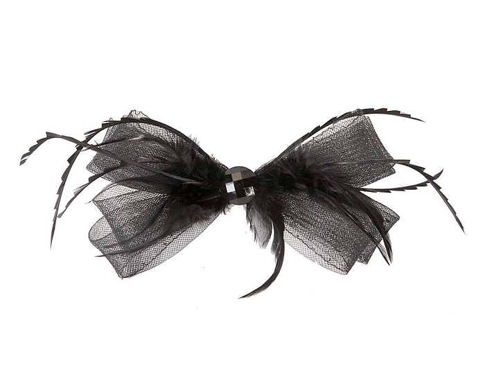 Black bow hairclip - Hats From OZ