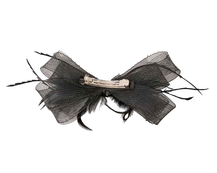 Black bow hairclip - Hats From OZ