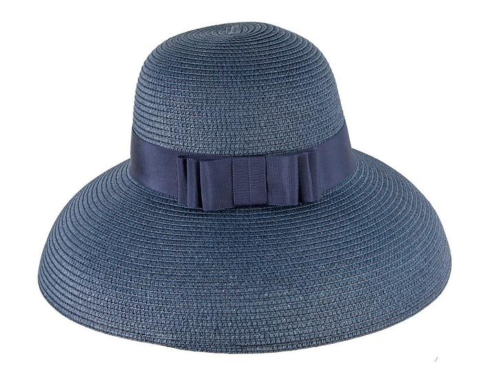 Elegant navy ladies summer beach hat - Image 6