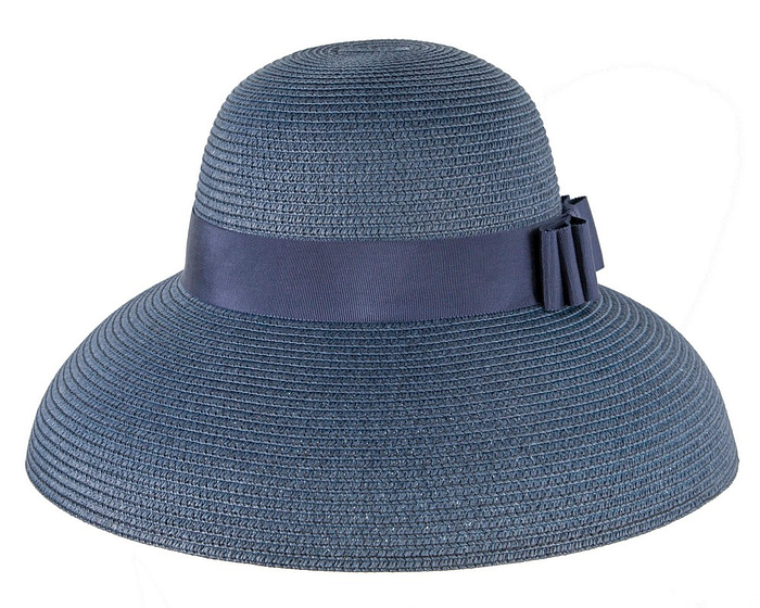 Elegant navy ladies summer beach hat - Image 4