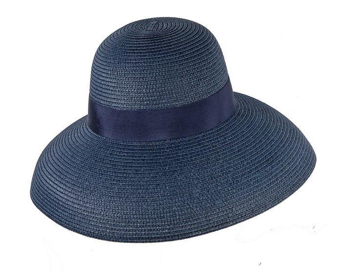 Elegant navy ladies summer beach hat - Image 2