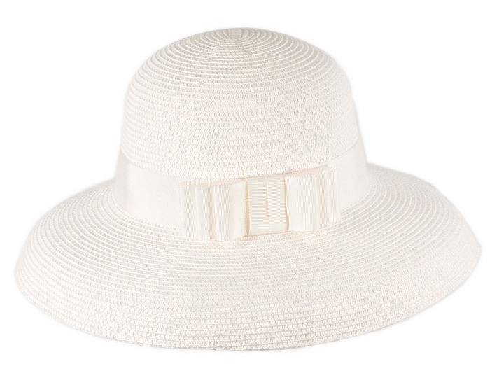 Elegant white ladies summer beach hat - Image 6