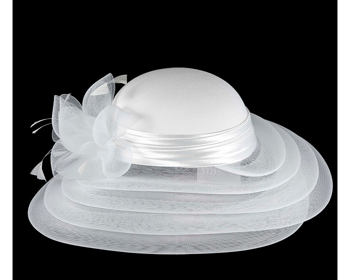 White Mother of the Bride Hat custom made to order (any color) - Image 4