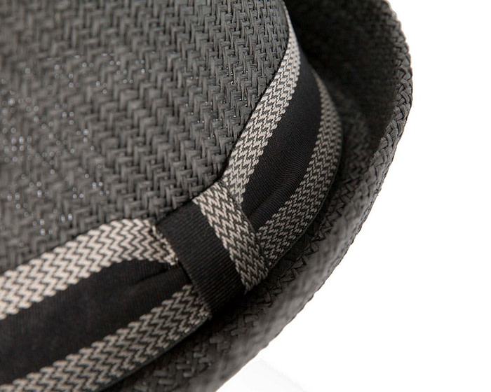 Black short brim trilby hat - Image 5