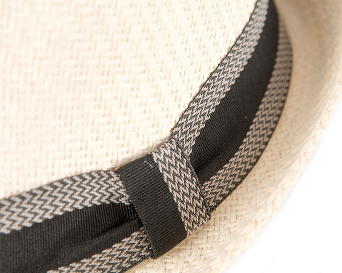 Ivory short brim trilby hat - Image 5