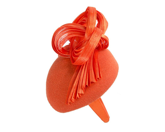 Exclusive orange winter fascinator by Fillies Collection - Image 4