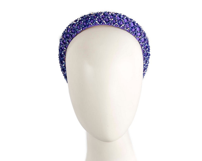 Beaded purple fascinator headband by Cupids Millinery