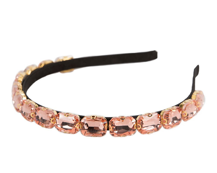 Thin coral crystal headband - Image 2