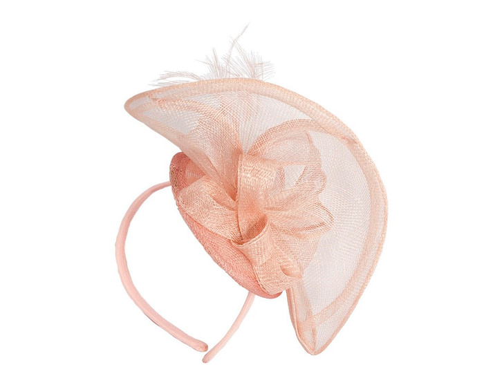 Blush sinamay racing fascinator by Max Alexander - Image 4