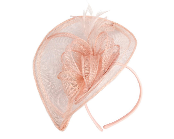 Blush sinamay racing fascinator by Max Alexander - Image 2