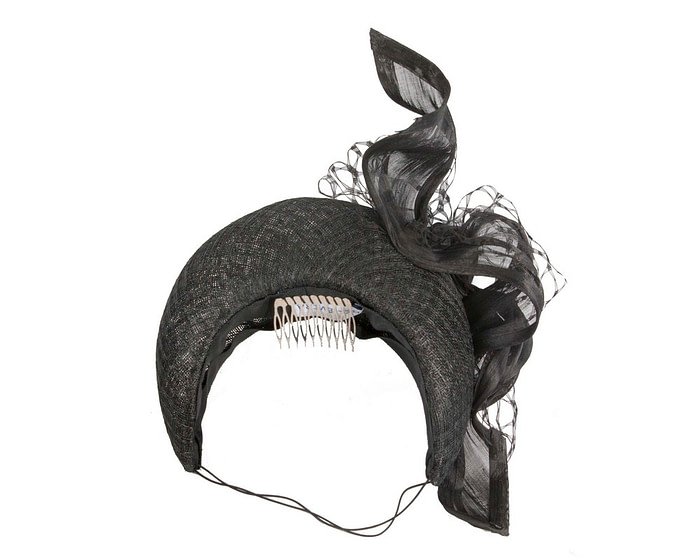 Bespoke black headband fascinator - Image 5