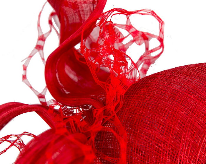 Bespoke red headband fascinator - Image 4