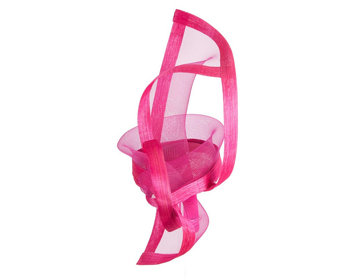 Bespoke Fuchsia fascinator by Fillies Collection S107 - Image 4