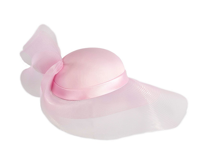 Pink large brim custom made ladies hat - Image 3