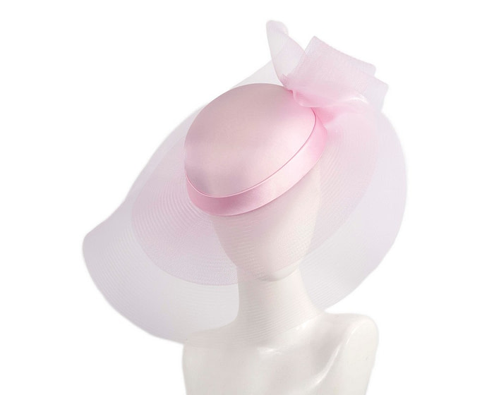 Pink large brim custom made ladies hat