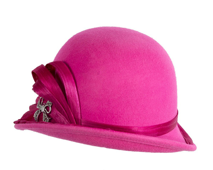 Limited edition fuchsia winter felt hat - Image 4
