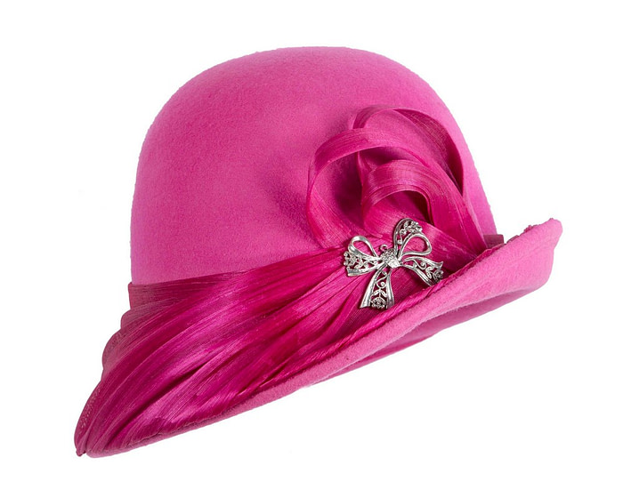 Limited edition fuchsia winter felt hat - Image 2