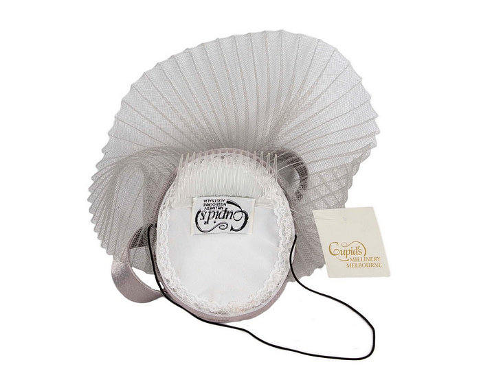Grey custom made fascinator hat for special ocassion - Image 4