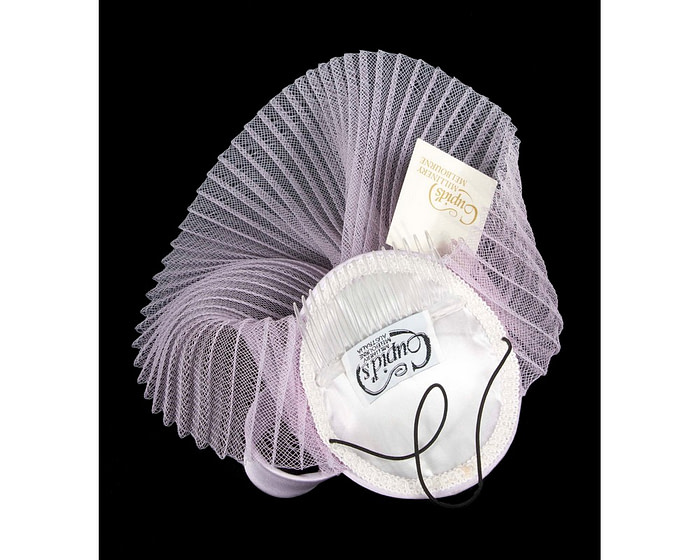 Lilac custom made fascinator hat for special ocassion - Image 3