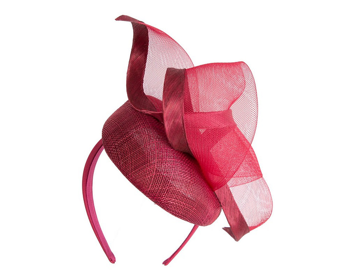 Wine-colored pillbox fascinator by Fillies Collection - Image 6